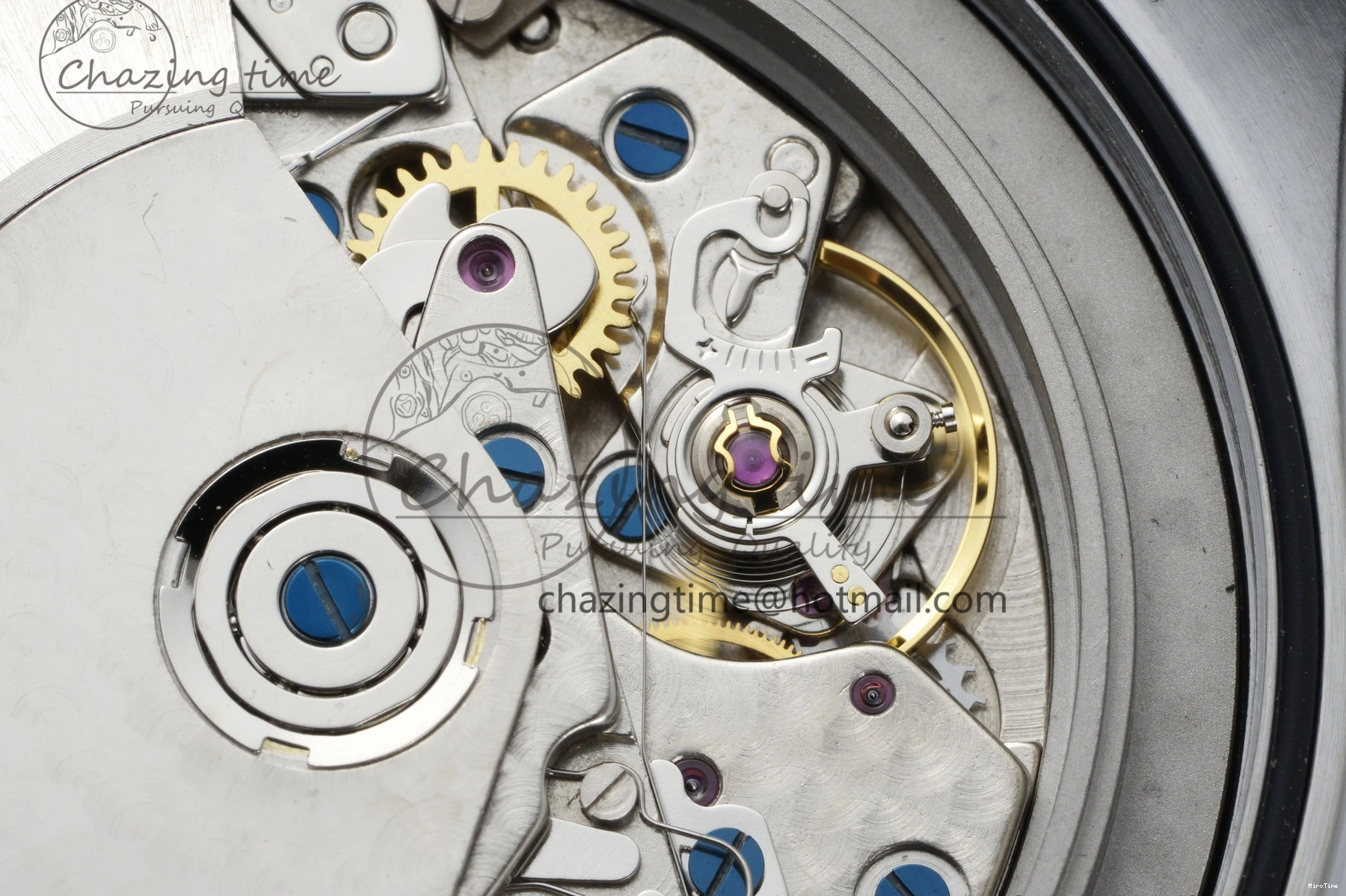 MIROTIME 0312 Bright Pilot Chrono SS AZF 1:1 Best Edition Green Dial on Brown Leather Strap A 7059